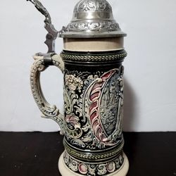 Vintage Beer Stein With Lid