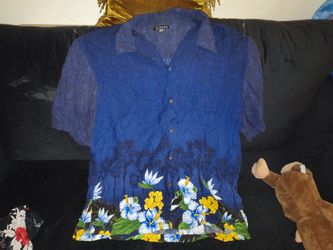 George Men's Hawaiian Button Up Shirt XL