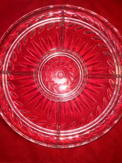 New Glass Serveware With Center Holder/Dipper