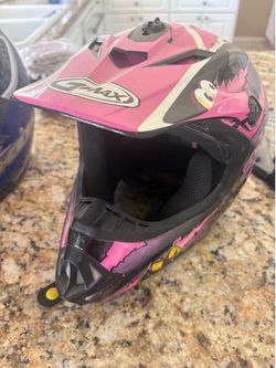 motorcycle ATV helmet for girls children small pink