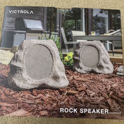 Victrola Rock Speaker Connect, Stone, Wireless Outdoor Speaker with Bluetooth 5.3, 22-Hour Battery Life