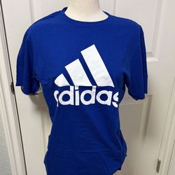 NWOT Adidas Royal Blue Tee with White Logo