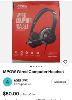 Wired computer headset