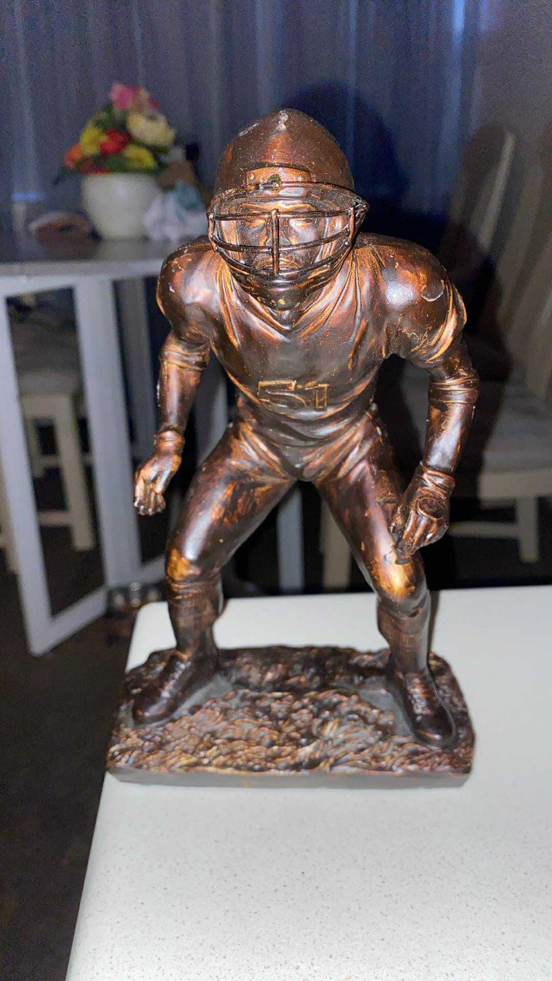 Ceramic football figurine