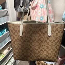 Coach large tote bag