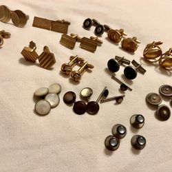 Vintage Cuff Links & Tie Clips Bundle 