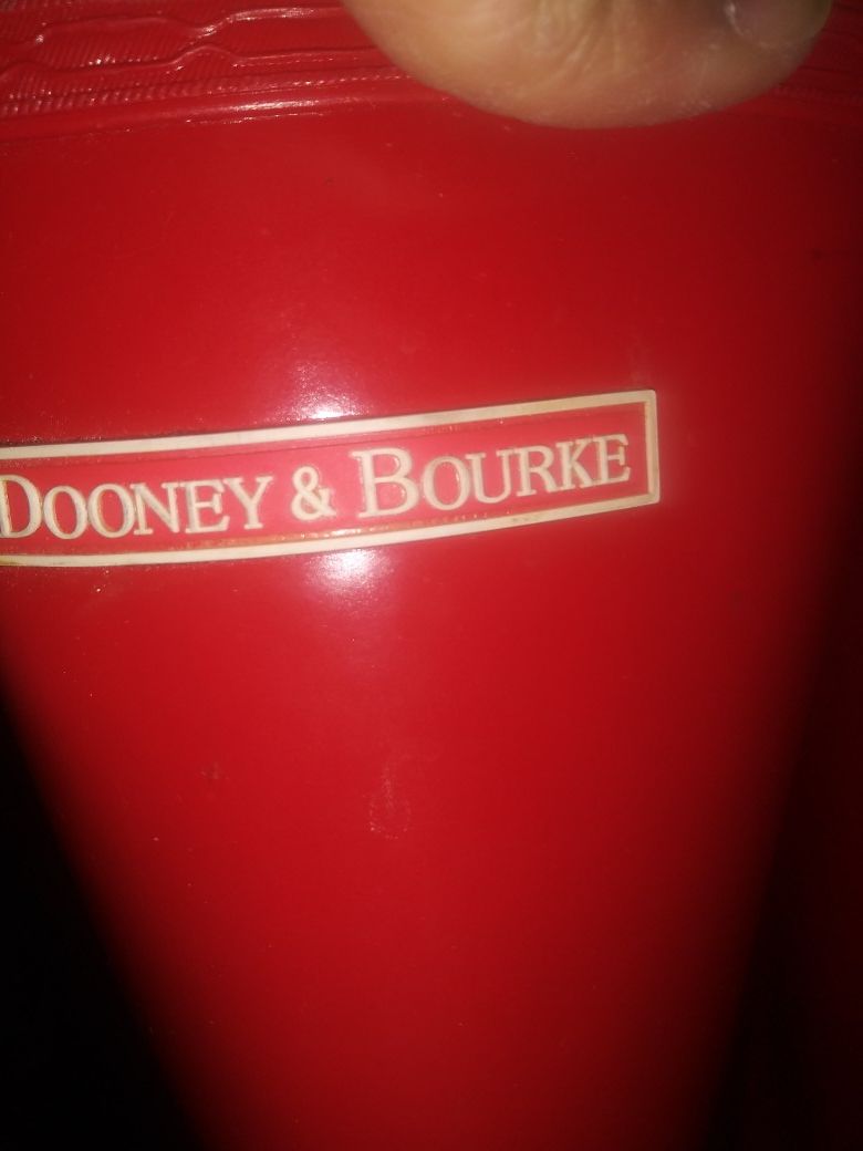 Dooney & bourke red rain boots