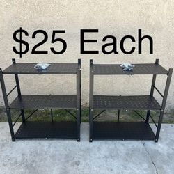 3 Tier Foldable Storage Shelves with Wheels **$25 Each**