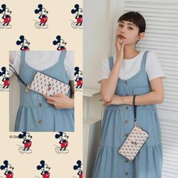 Mickey Mouse Leather Zip Around Wallets 