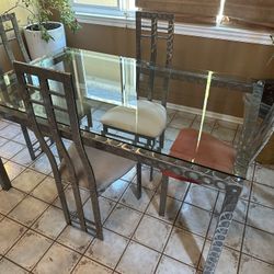 Dining Table Modern Design Glass Top