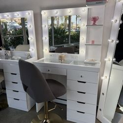 NEW Vanity Mirror & Table Set — Vanity Set with Desk & Dresser with Mirror