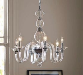 NEW in box Pottery Barn Blown Glass Chandelier