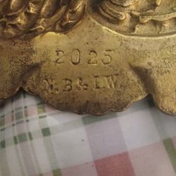 1800s Stamped Stand Alone Brass Picrure Frame