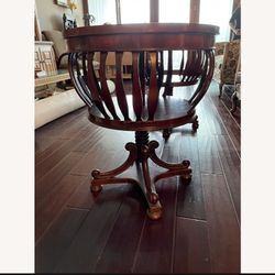 Vintage Rotating Mid-Century Barrel Table