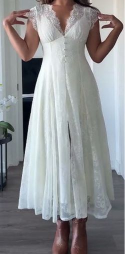 Popilush White chic lace dress
