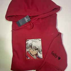 Hoodie Embroidered Inuyasha Anime