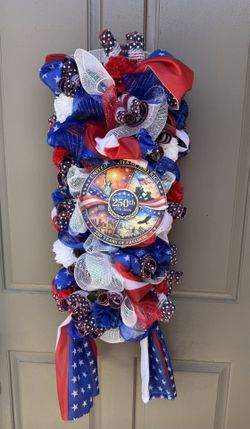 Patriotic Swag Wreath