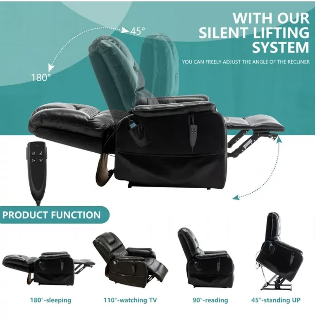 60 Off!! Massage Recliner sofa, Electric Heated Power Lift Recliner