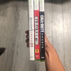 Xbox 360 Games ( Assassins Creed, Red Dead Redemption, Call Of Duty Ghost)