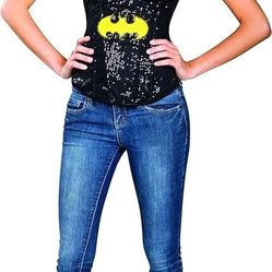 Women's Batgirl Sequin Corset Size M (6-10)