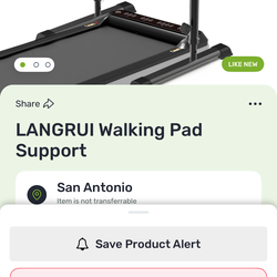 padded treadmill support