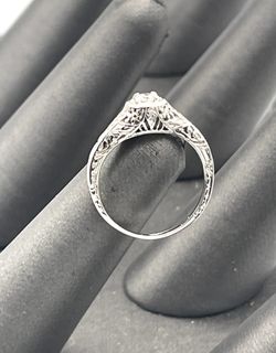 14K Diamond Filigree Ring