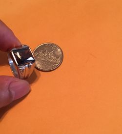 Men's k10 white gold ring