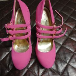 NEW Anne Michelle Suede Pink High Heels & New Qupid High Heels 