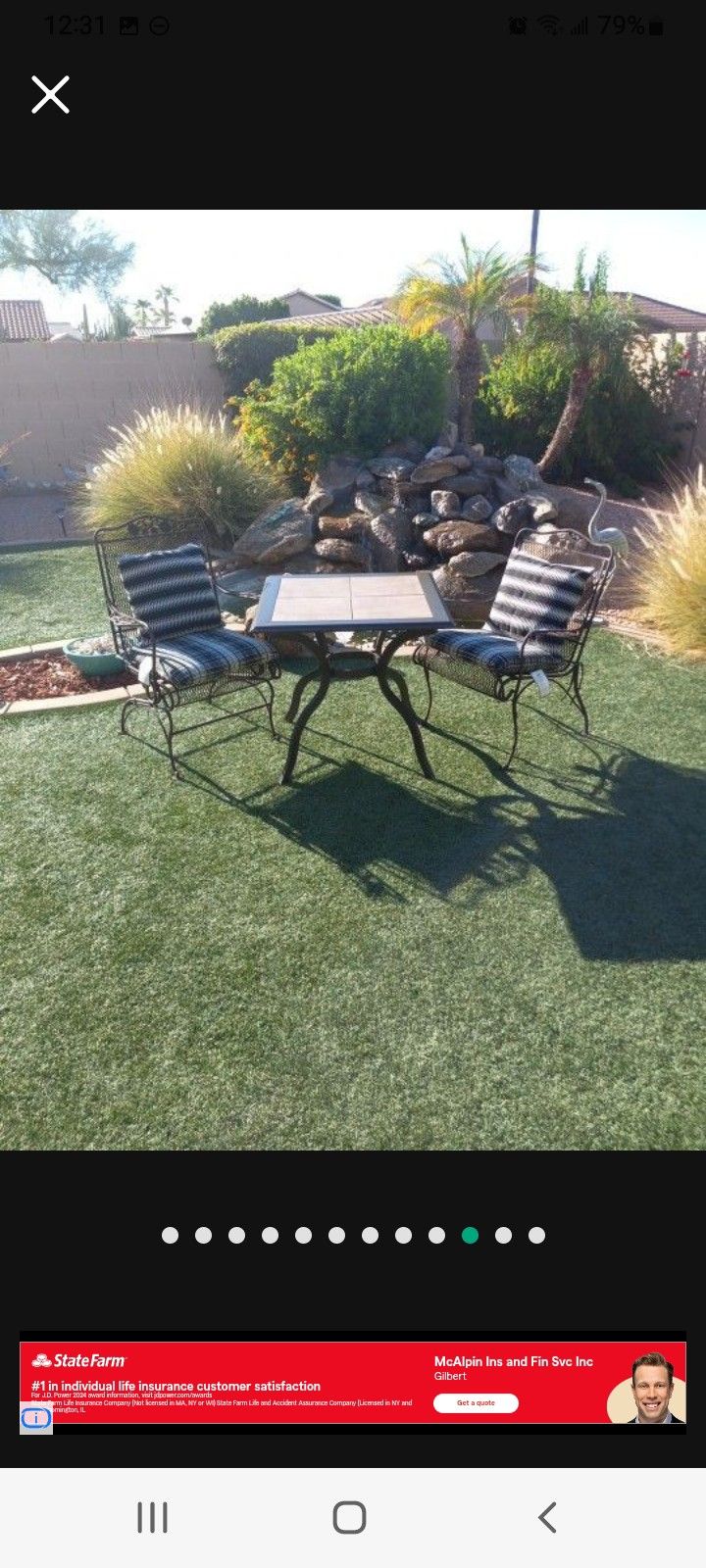 Espresso Colored Bistro Patio Set