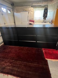 Metal filing cabinets (3)