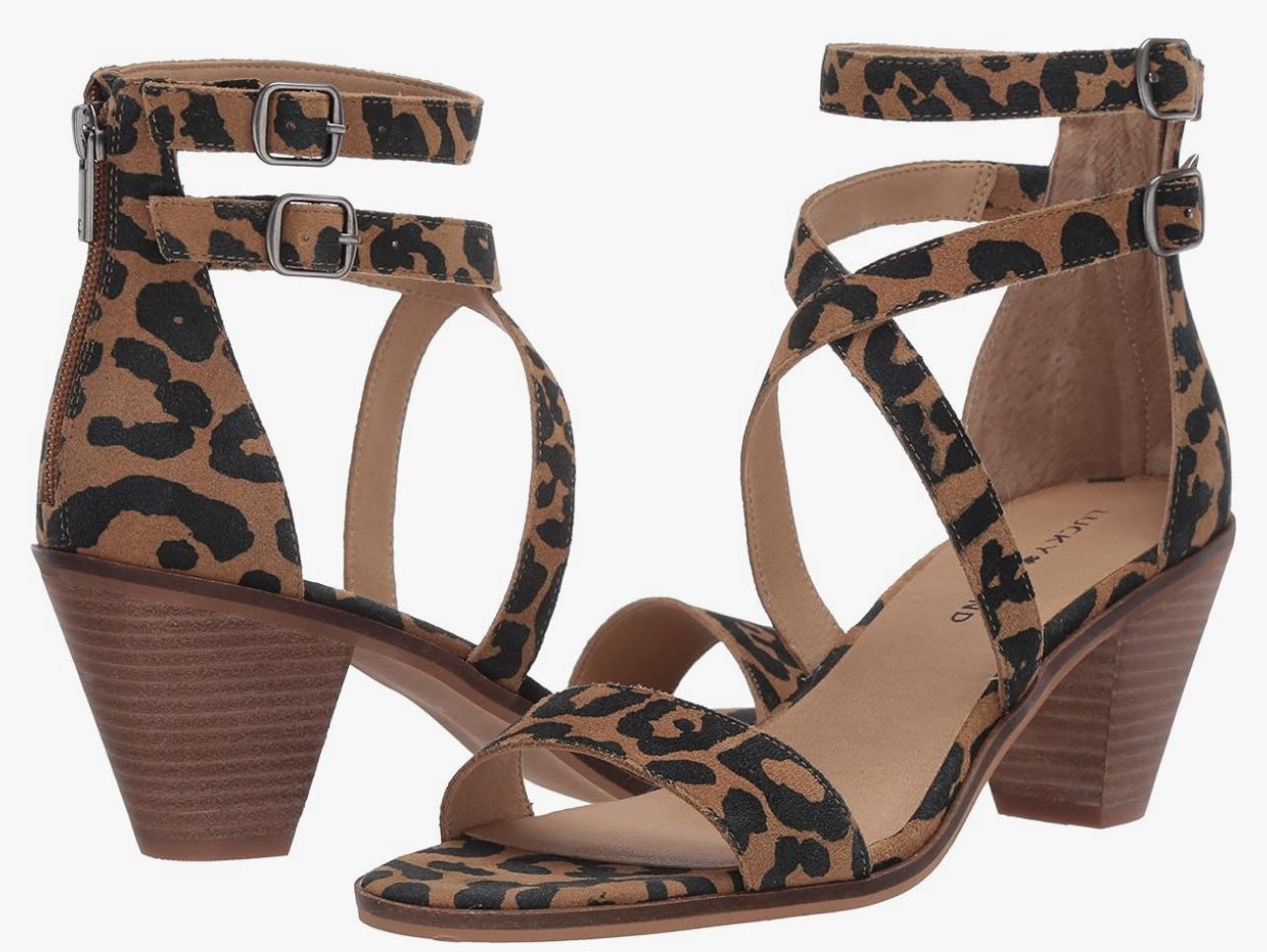 Lucky Brand Women's Ressia Heeled Sandal (Leopard