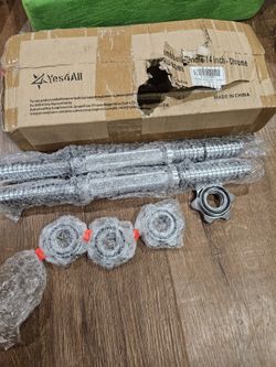 Yes4All 14-inch chrome dumbbell handle