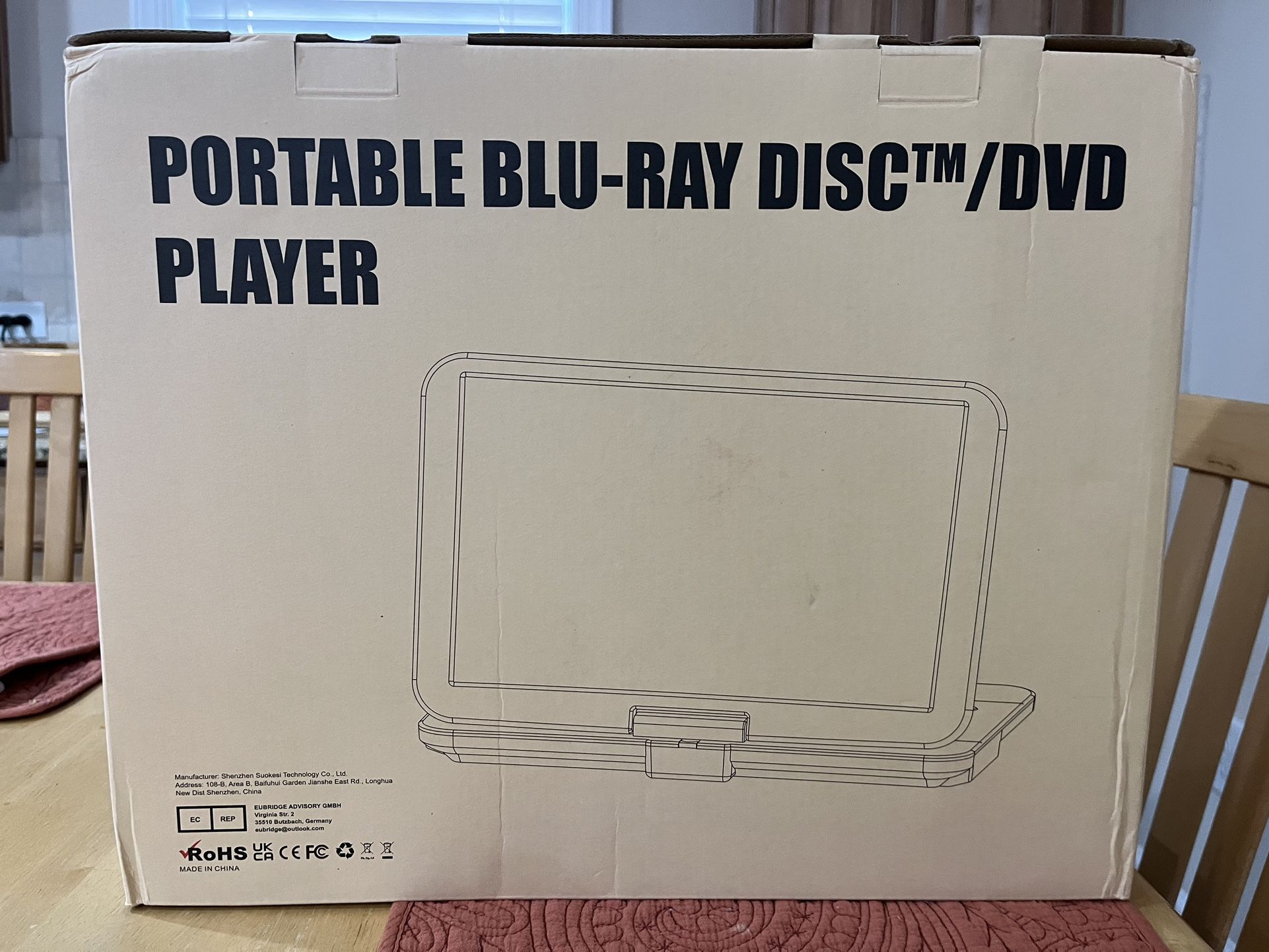 Naviskauto 15 Inch Portable Blu-Ray Player