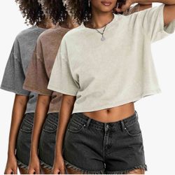 Women acid wash top