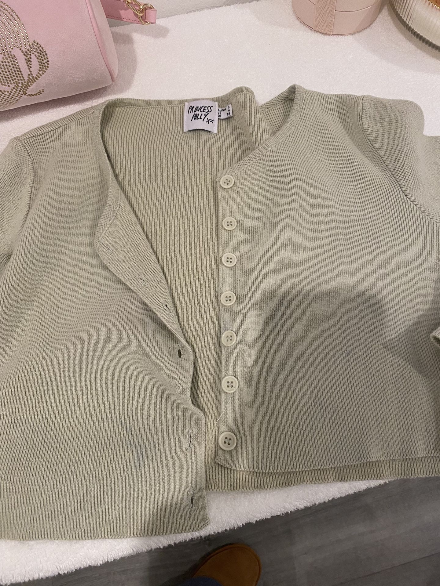 Princess Polly Sage Green Sweater