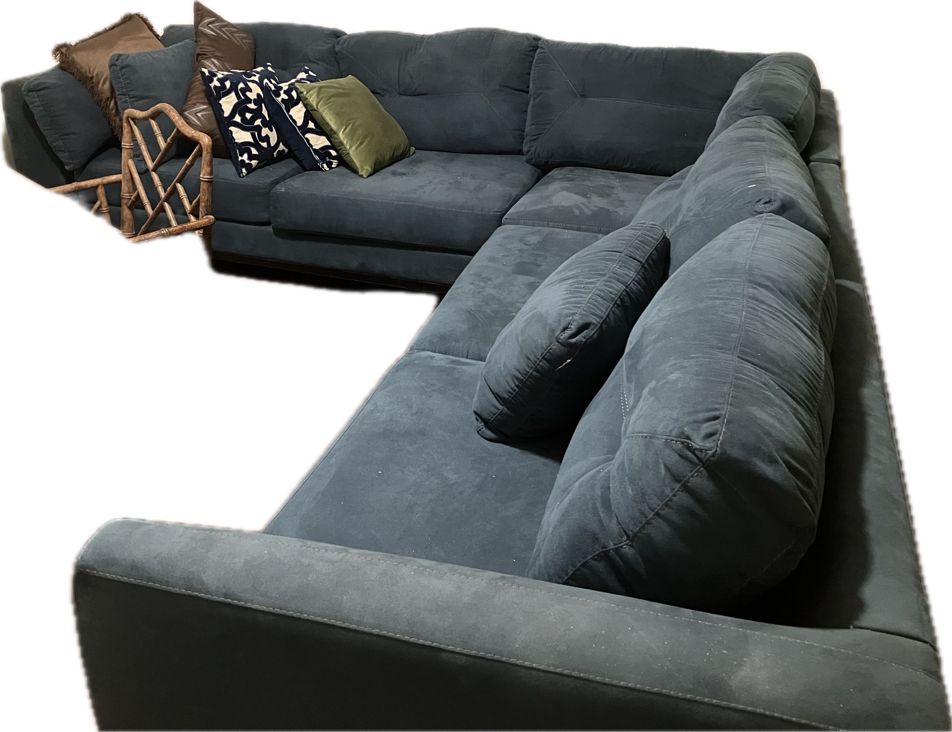 Huge Blue Sectional Couch
