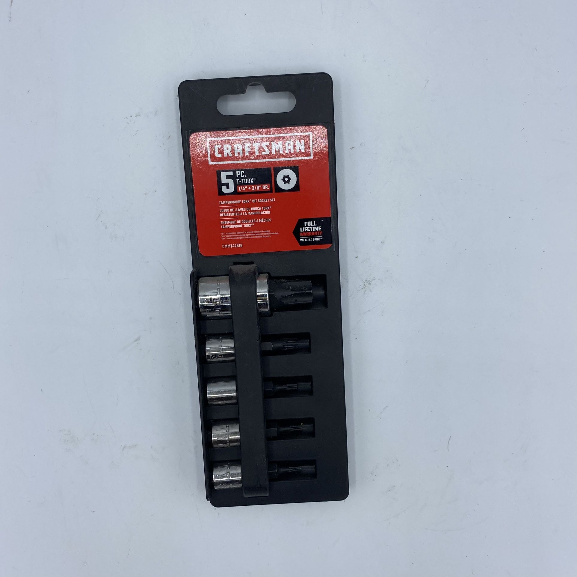 CRAFTSMAN CMMT42616 5-Piece 1/4-in; 3/8-in Drive Torx Bit Torx Driver Socket Set