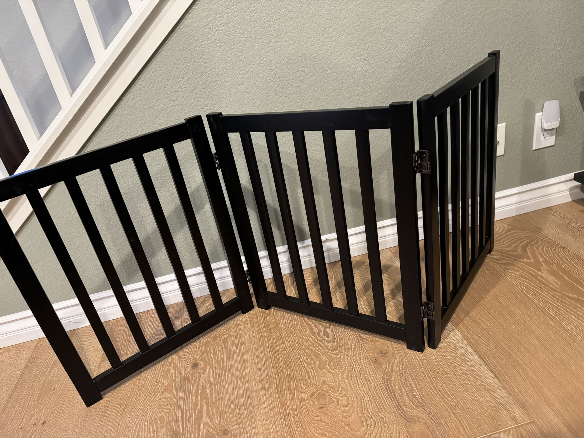 3 panel Heavy Freestanding Indoor Gate. 2 Ft Tall By 53” Long. Brand New.