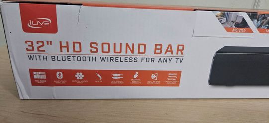 iLive 32" HD Bluetooth Soundbar ITB066B