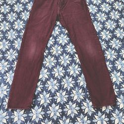 32/32 Men's Burgundy Slim Coupe Etroite Gap Jeans