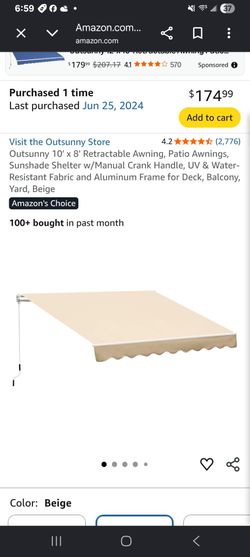 Retractable awning