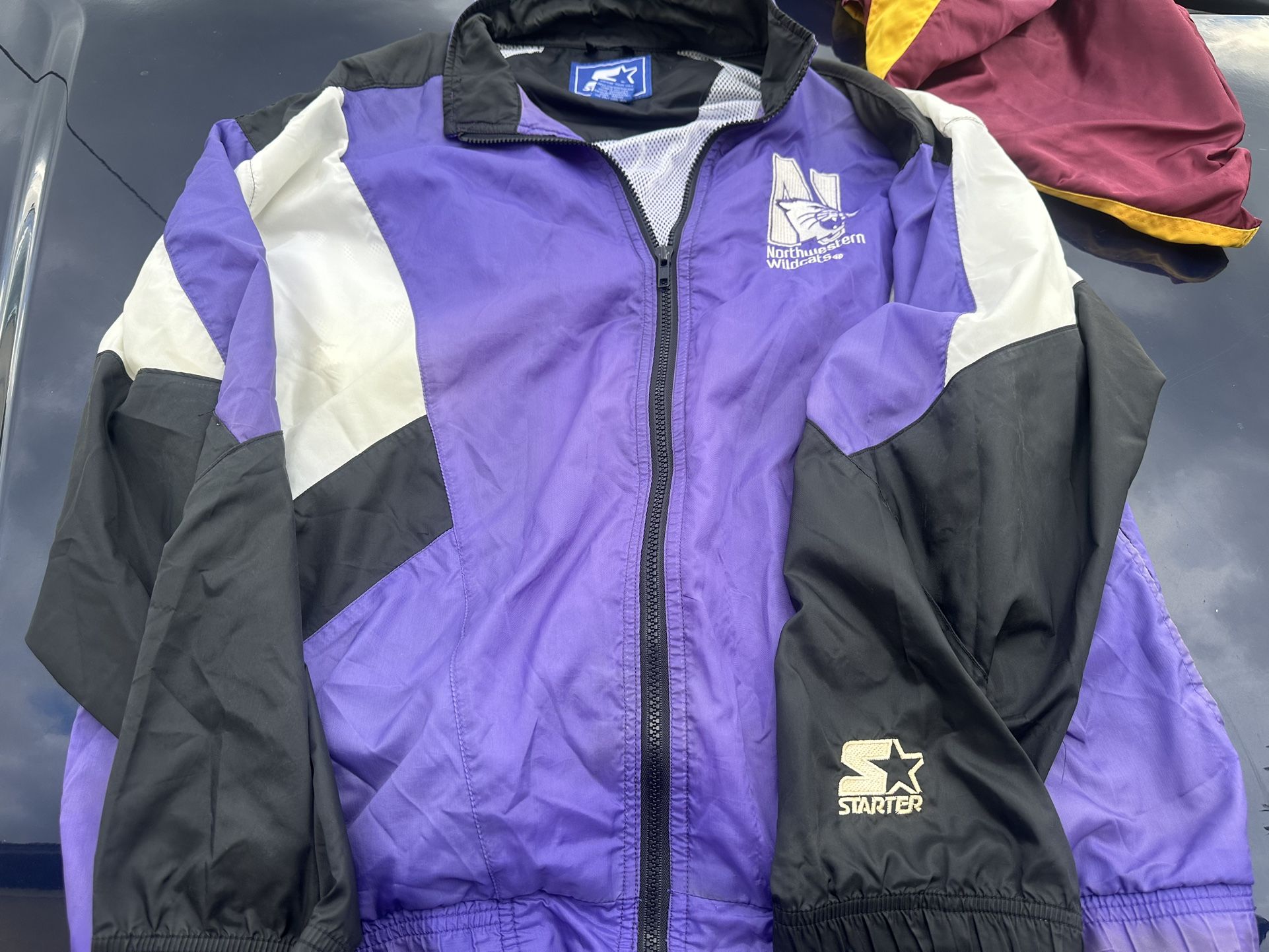 Northwestern Vintage Starter Windbreaker Size Large