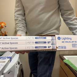6 GE Fluorescent Light Bulbs 24” 