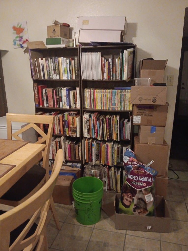 3 Bookshelves Left $20 a Piece And Hundreds Of Books To Choose From