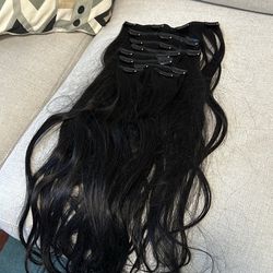 Human Hair Extensions 24 Inches- Worn Once 