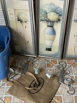 Picture With  Candle Holder 