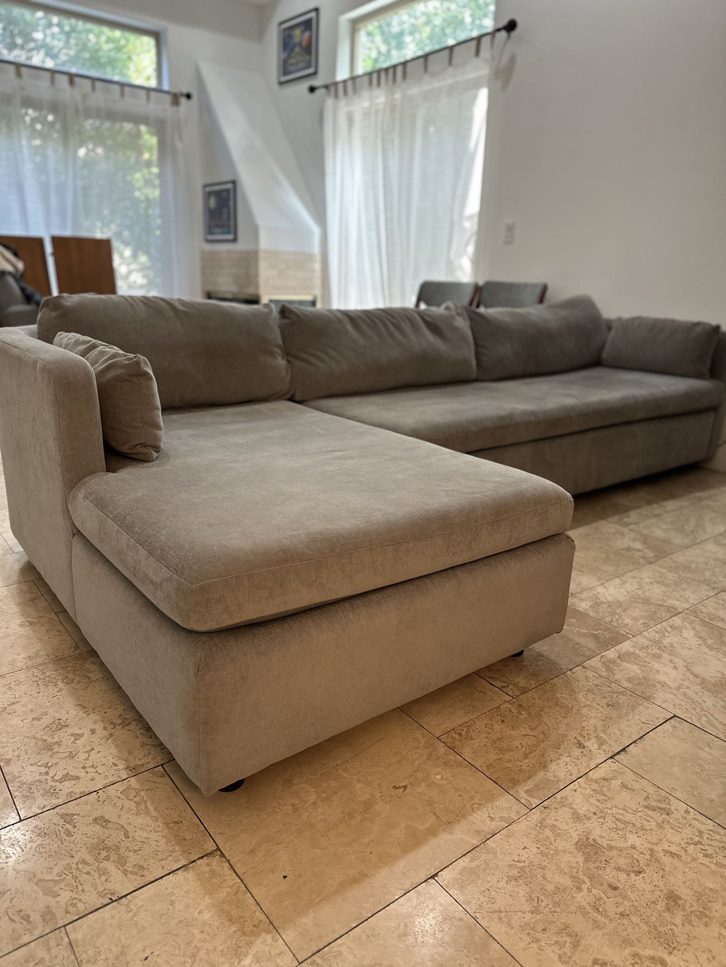 West Elm Mid Century Chaise Sectional Sofa Couch
