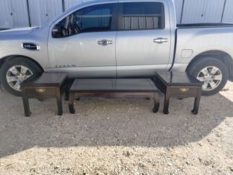 Solid wood coffee table and end tables