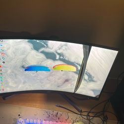 Curved Cracked Monitor