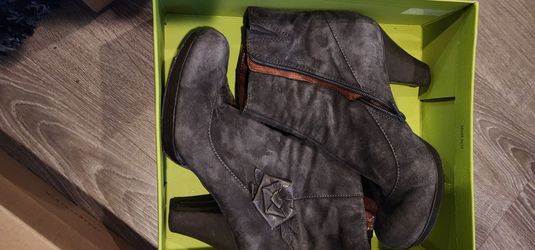 Grey Suede Boots